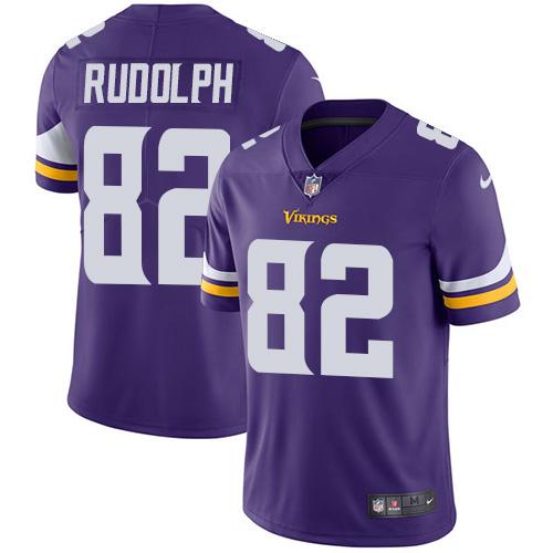 Nike Vikings #82 Kyle Rudolph Purple Team Color Men's Stitched NFL Vapor Untouchable Limited Jersey